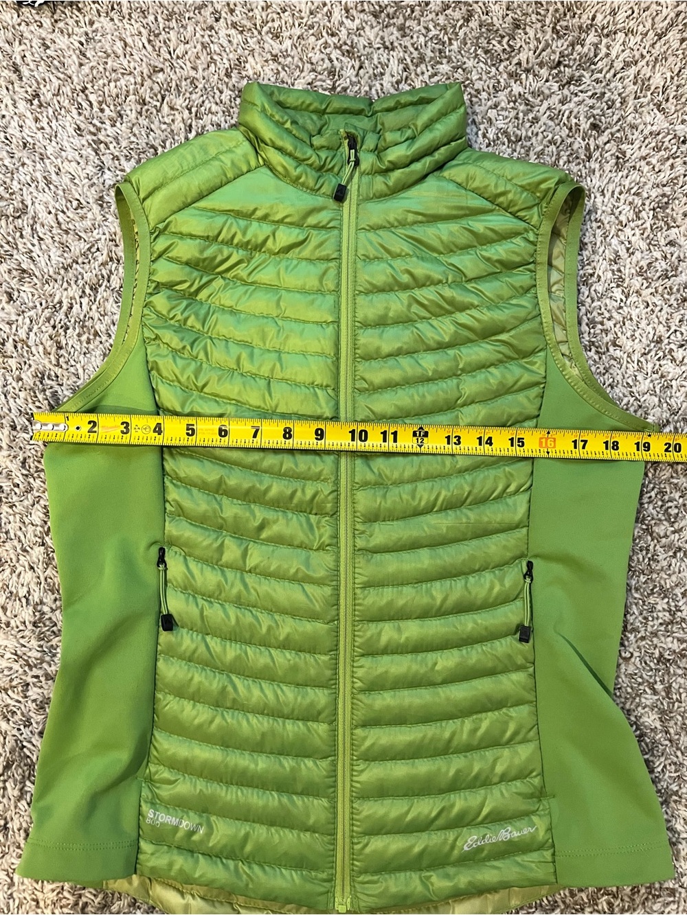 Eddie Bauer First Ascent StormDown 800 Goose Down Filled Puffer Vest Green M - Picture 11 of 11